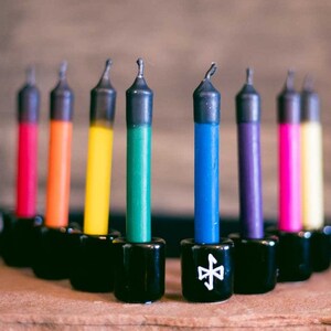 Chime Spell Candles - Double Action Candle - Altar Candles - Beeswax Soy Non-Toxic