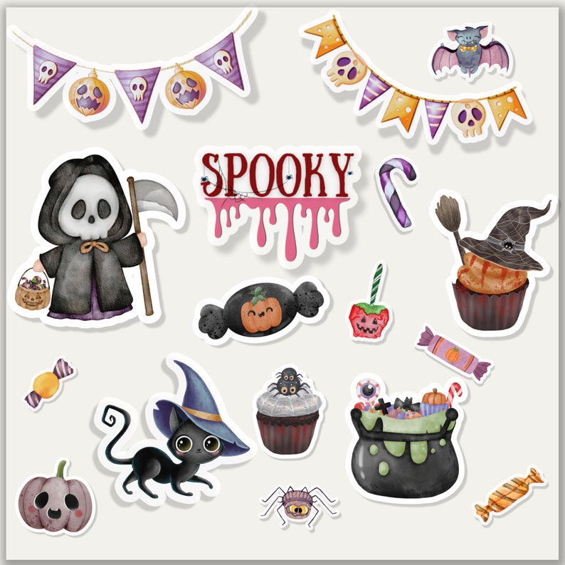 Halloween Digital Stickers for Goodnotes Etsy
