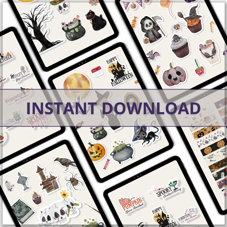 Halloween Digital Stickers for Goodnotes Etsy