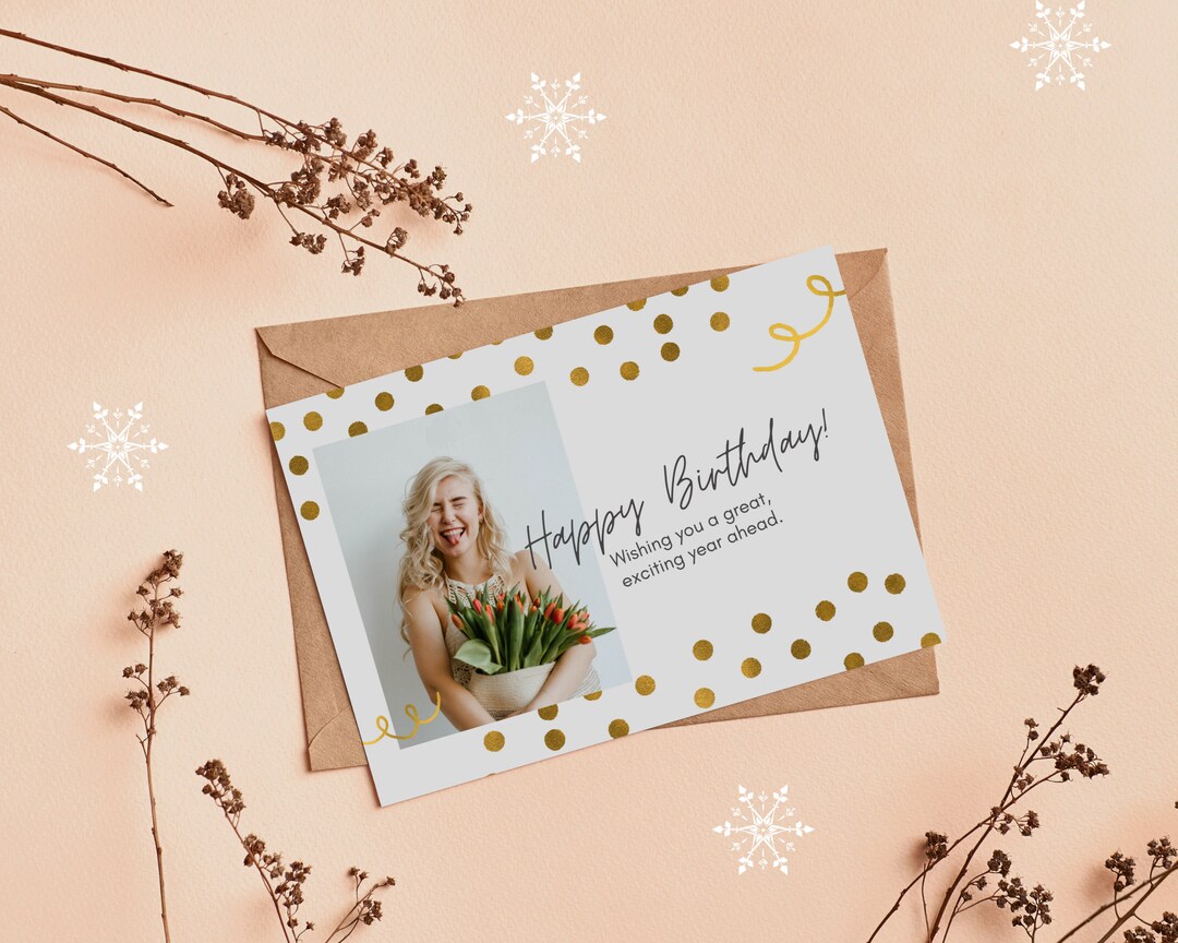 Printable Birthday Card Editable Birthday Card Digital Birthday Cards ...