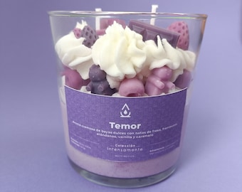 Dessert soy wax candle inspired by the movie Inside Out 2 - Fear