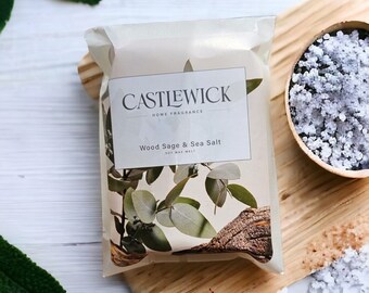 Wood Sage & Sea Salt Wax Melts, 6 Pack Fragrance for Home, Living, Gifts, and More! CASTLEWICK HOME FRAGRANCE