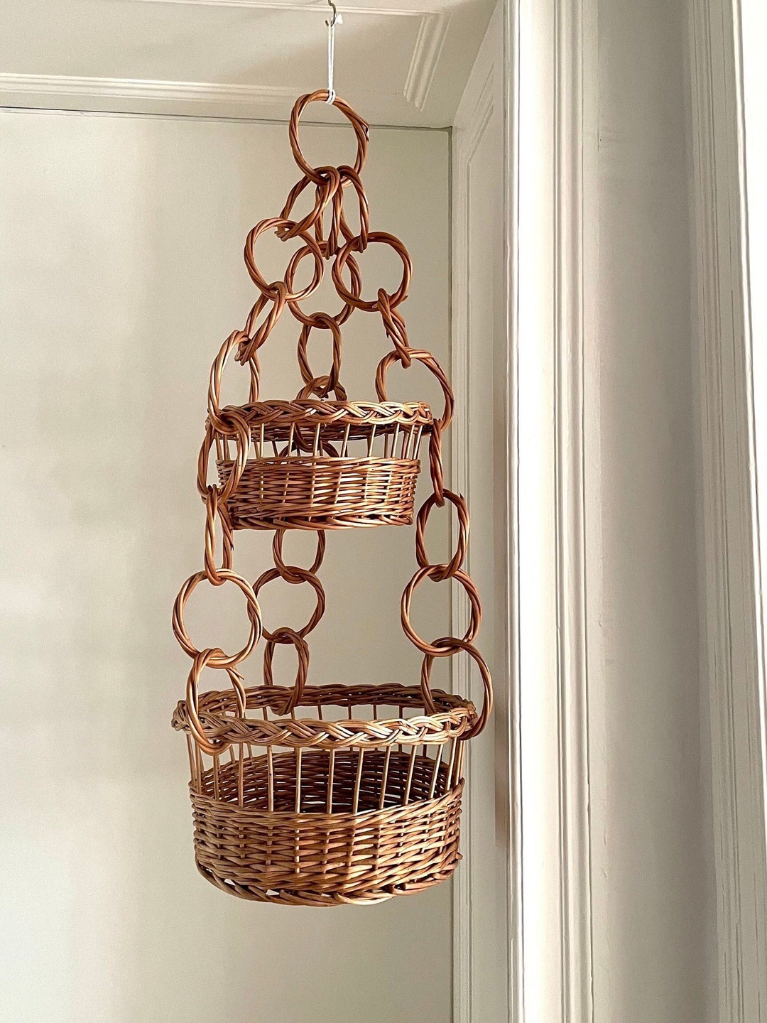 XL Vintage Hanging Baskets 1970's Fruit Basketplant Etsy UK