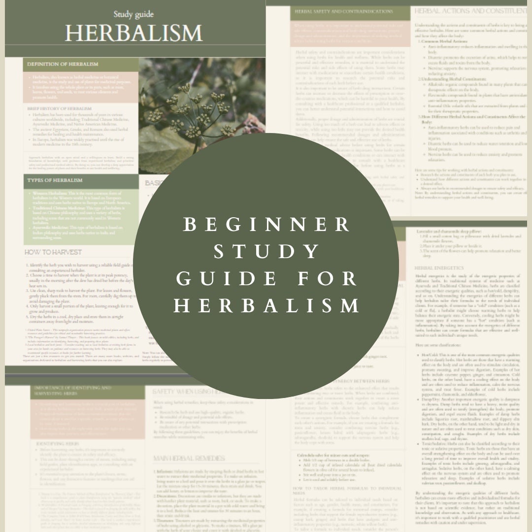 Complete Herbalism Bundle Beginner Herbalism Holistic Etsy