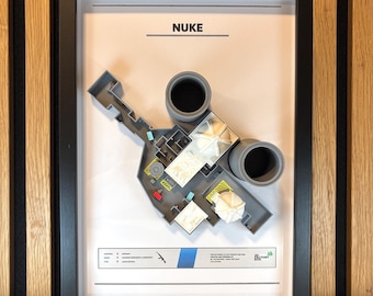 3D-geprinte doe-het-zelf-gamemap "Nuke", geïnspireerd op "Counter Strike".