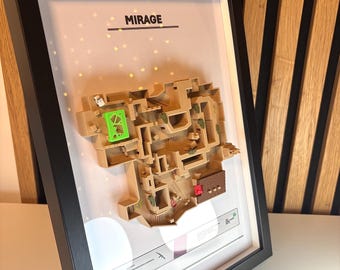 3D-geprinte doe-het-zelf-gamemap "Mirage", geïnspireerd op "Counter Strike".