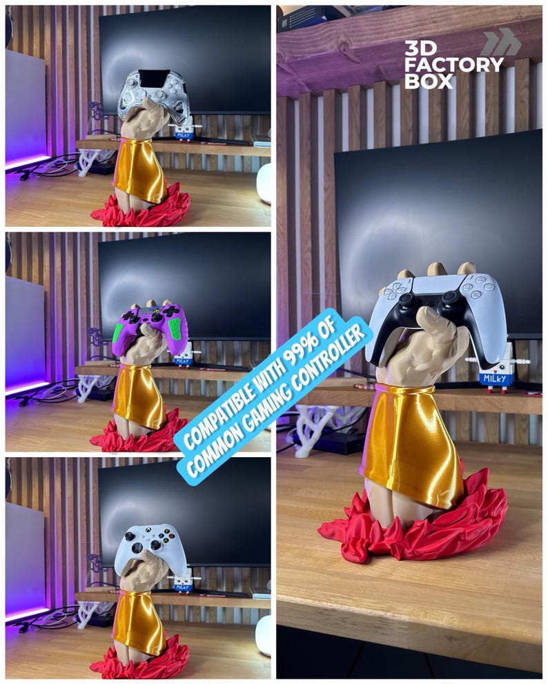 3D Printed DIY Universal Controller Stand - Anime Hand Bild 4