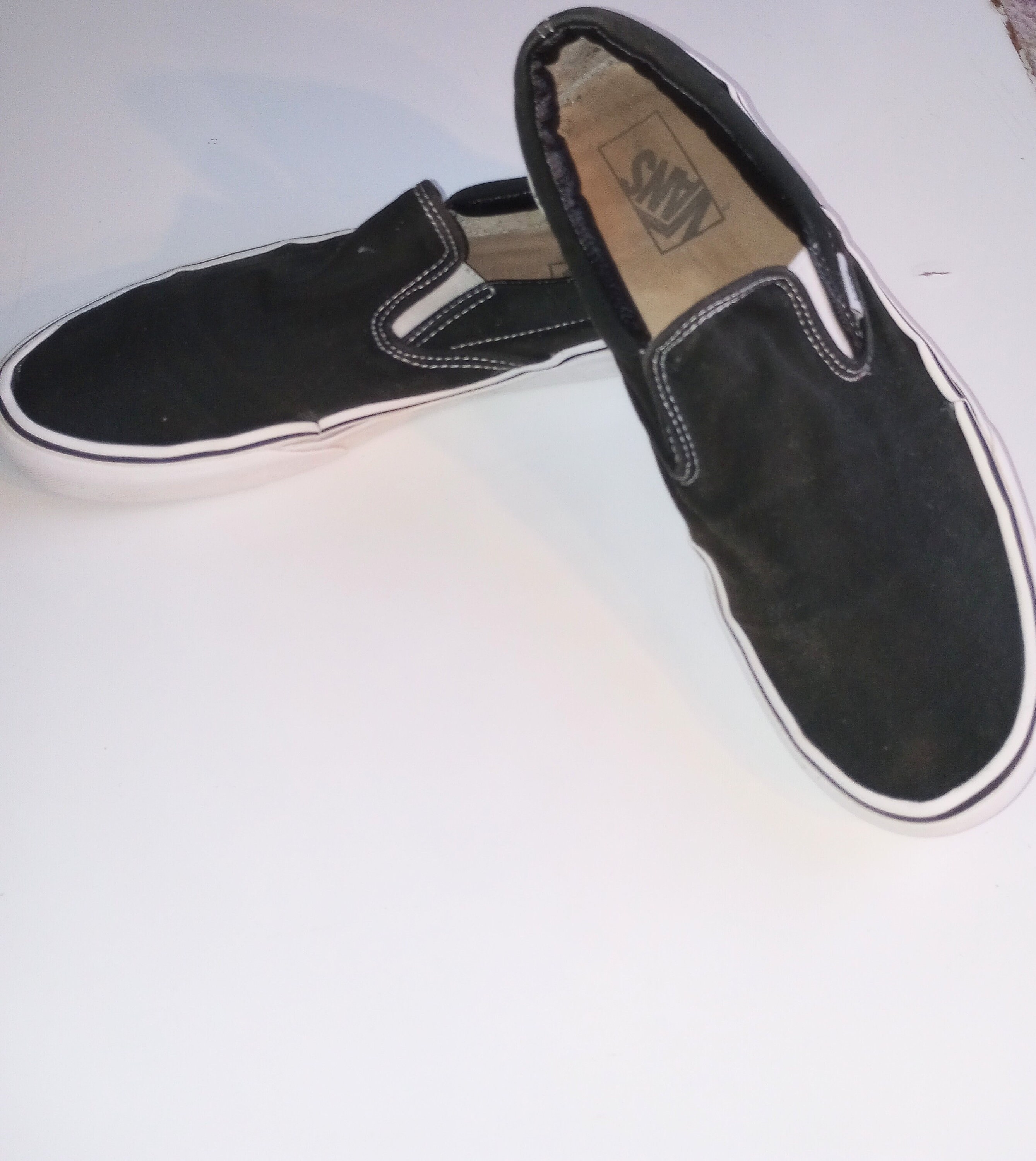 Vans 721454 Men s Slip on Sneakers Black Size 9 Etsy