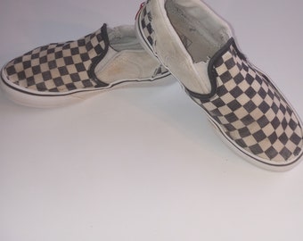 Vans "Off the Wall" Kids Black/White Checkerboard Sneakers Size 1.5