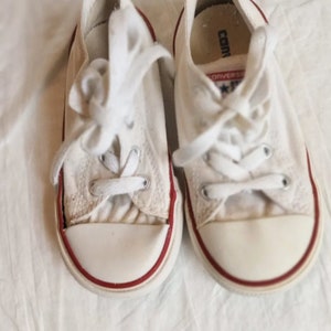 Converse CTAS Kids 7J258 Low Cut Running Shoes White Size 8