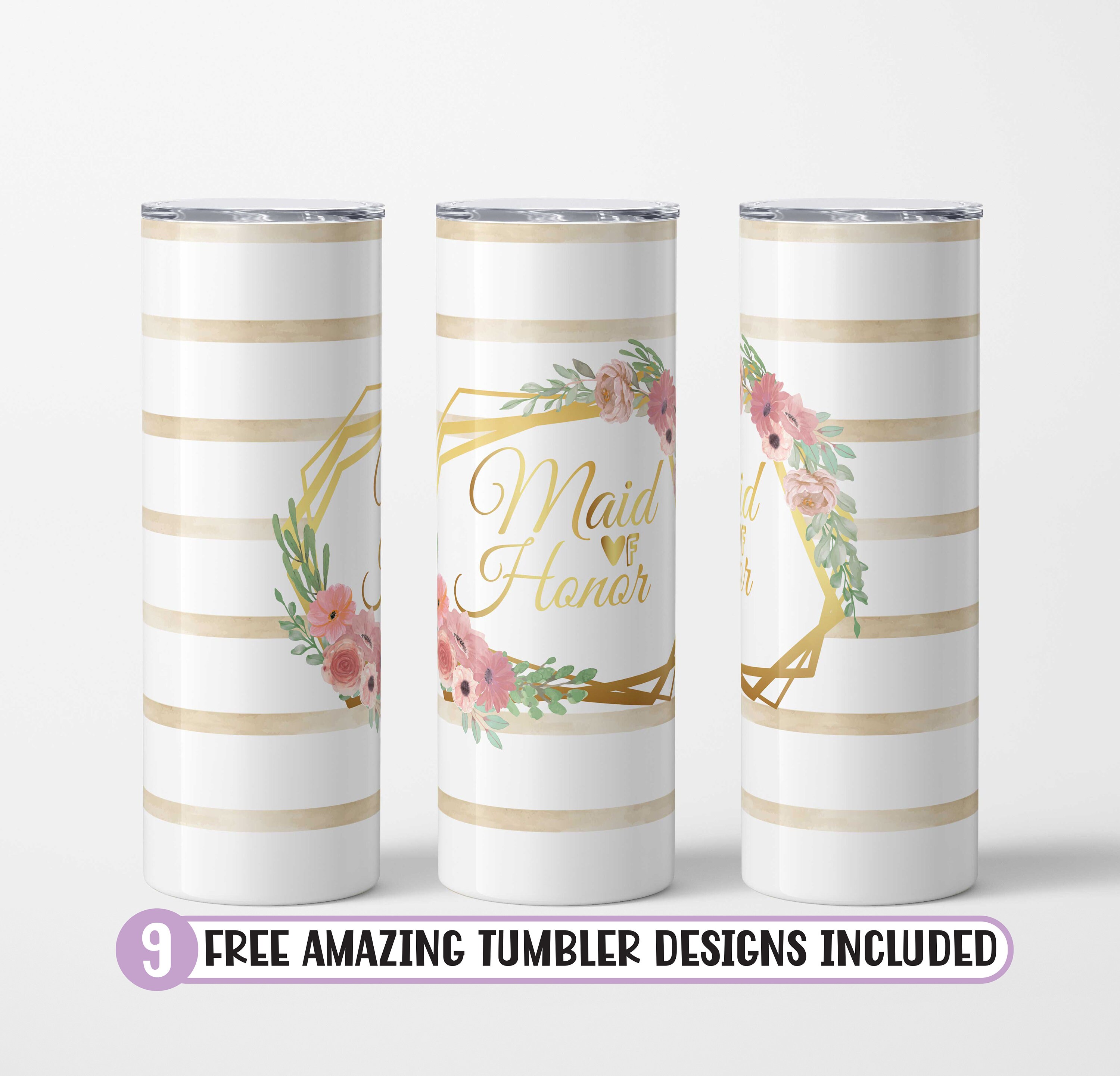 Maid of Honor Tumbler Maid of Honor Gift Sublimation Etsy