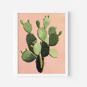 Boho Kaktus Druck, Girly Kaktus Drucke, Botanische Wüste Kunst, Trendy Kaktus Poster, Mexikanische Wüste Kunst, Digital Download, Adrette Wohnheim Dekor