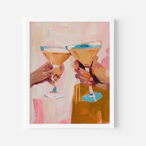 Espresso martini kunst aan de muur, print espresso martini minnaar, trendy girly muurkunst, barwagen afdrukbaar, cheers barwagen schilderij, cocktailposter
