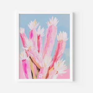 Kaktus Girly druckbare, ästhetische Wandkunst, trendige Wohnkultur, Western Pink Print, Preppy Raumdekor, Vintage Kaktus Poster, Mexiko Wandkunst
