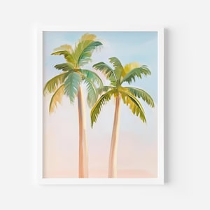 Tropical Palm Tree Print: Coastal Beach House Wall Art (Digital Download)