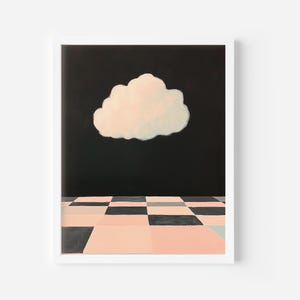 Retro Wolke Wandkunst, Wolke Kunst digitaler Download, minimalistische Wand-Dekor, Wolke Druck, stimmungsvolle Wolke Kunst, Natur digitale Kunst, Stillleben Kunst