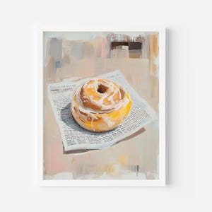 Cinnamon Roll art print, Foodie Art Print ,Wall Art Poster ,candy Retro print,Preppy,Trendy Kitchen Decor, Digital Download, sweet art print