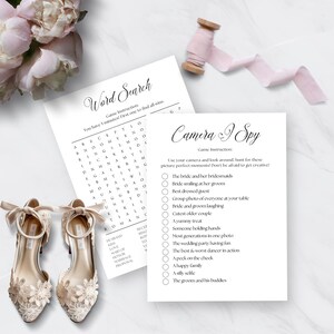 Wedding Table Games for Reception With Answers, Ready to Print Games ...