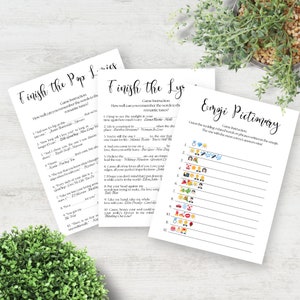 Wedding Table Games for Reception With Answers, Ready to Print Games ...