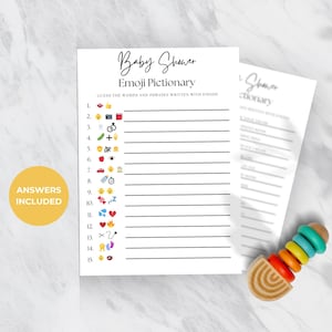 Baby Shower Emoji Game, Emoji Baby Shower Game, Baby Emoji Game, Baby Phrases Game, Baby Shower Games Printable, Emoji Baby Sprinkle G1