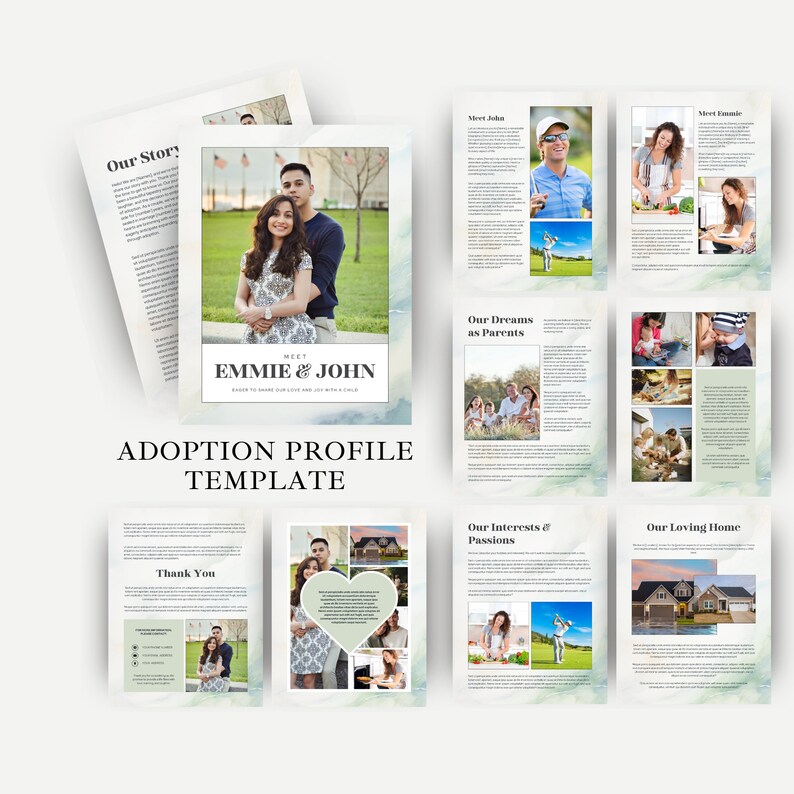 Adoption Profile Template Canva, Editable Adoption Story (digital ...