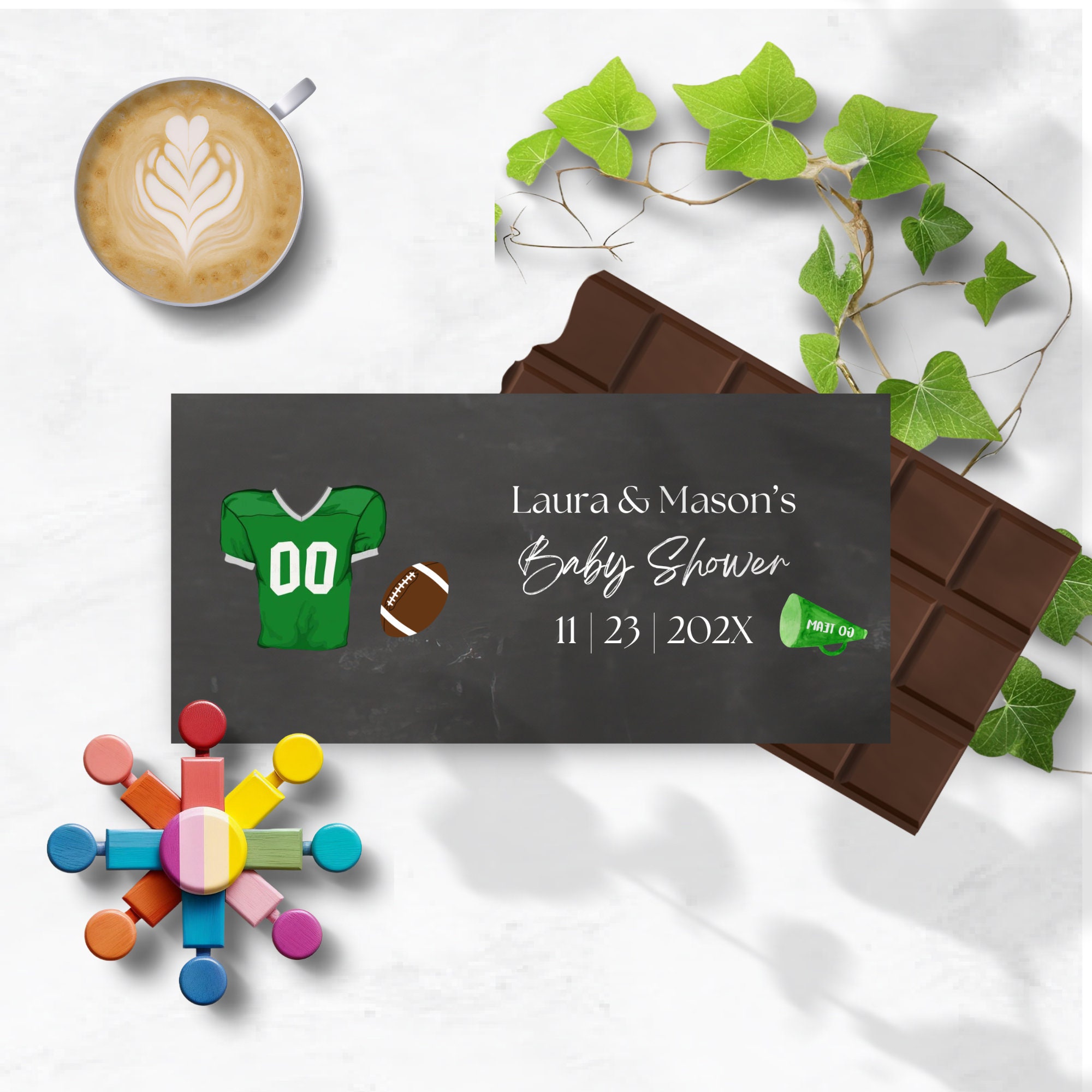 Editable Football Chocolate Bar Wrapper Printable Hershey Bar - Etsy