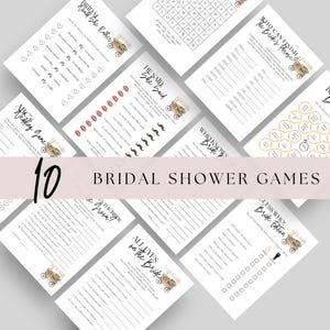 Bundle imprimable Jeux de douche nuptiale fraîchement sortis du marché Modèle de toile modifiable sur le thème du marché de producteurs Activités amusantes de shower de mariage, W121