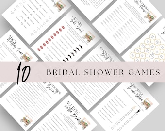 Farmers Market Bridal Shower Games, Printable Canva Template