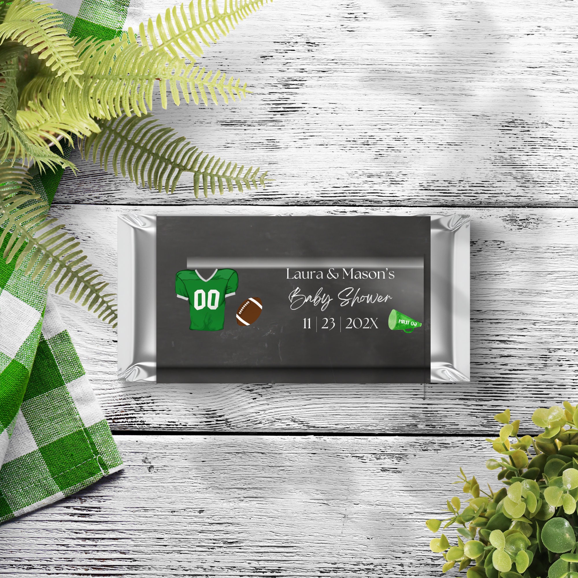 Editable Football Chocolate Bar Wrapper Printable Hershey Bar - Etsy