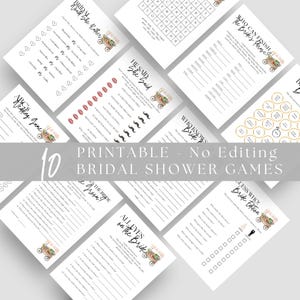 Fresh Off The Market Bridal Shower Game Bundle Editable Canva Template 10 Printable Games Farmers Market Theme Bridal Party Activity  W121