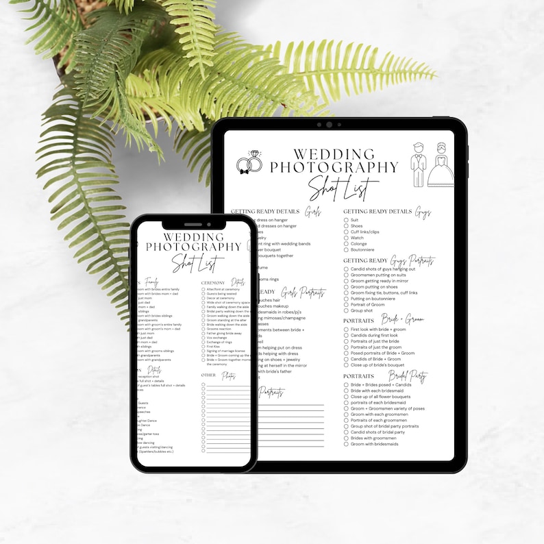 Printable Photographer Wedding Checklist | Photographer Wedding ...