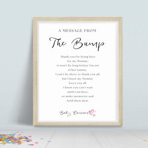 Nachricht vom Beulenschild, Minimal-Babyparty-Beschilderung, Nachricht vom Baby, Danke-Nachricht, bearbeitbar, druckbar, Sofort-Download, Canva