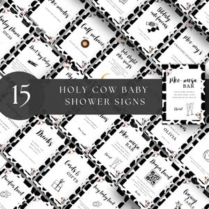 Holy Cow Baby Shower Games, Highland, Printable, Instant Download, Farm Animals, Fun Activities for Your Party, Gender Neutral, Rustic, D146