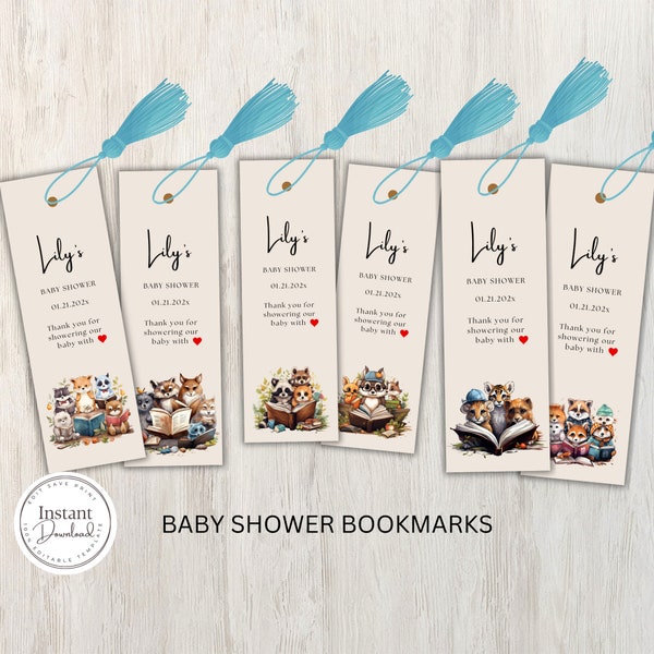 Baby Shower Printable Book Mark
