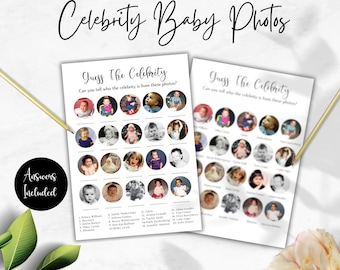 Celebrity Baby Photo Baby Shower Game (Printable PDF)