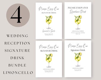 Limoncello Wedding Bar Sign, Lemon Theme (Digital Download)