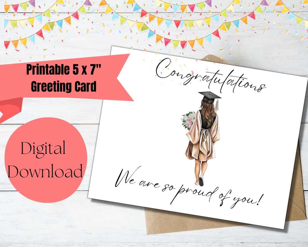 Congratulations Graduate Cards Printable Graduation Cards - Etsy