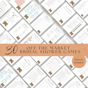 Fresh Off The Market Bridal Shower Games, Farmers Market Theme, Vegetable Garden, Farm Games, Instant Download, Editable, Printable, W120