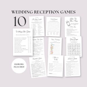 Wedding Table Games for Reception with Answers, Ready To Print Games for the DIY Bride, Fun Games for Wedding Table, PDF DOWNLOAD, A2 Amelia