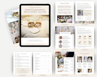 Wedding Photography Welcome Guide Canva Template, Pricing (Digital Download)