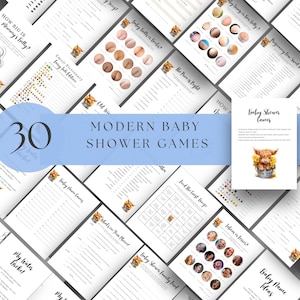 Highland Cow Baby Shower Games, Holy Cow, Ranch, Farm, Bundle, Fun, Modern Sprinkle, Printable, Editable, Instant Download, Template, D139