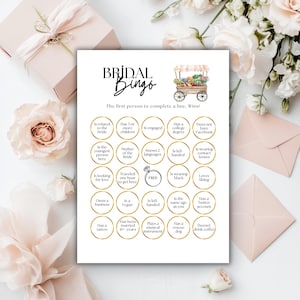 Juego de bingo imprimible para baby shower con temática de mercado nupcial, divertido baby shower en el mercado de agricultores, descarga instantánea, actividad de regalo W121