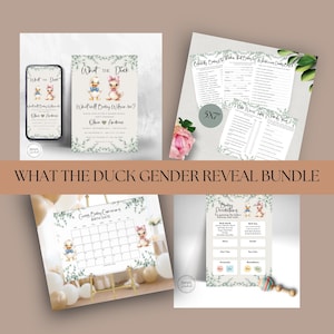 Waddle It Be Baby Duck Gender Reveal Einladung, was die Ente einlädt, Bundle, Babyparty, personalisiert, bearbeitbar, Evite, druckbar, Canva