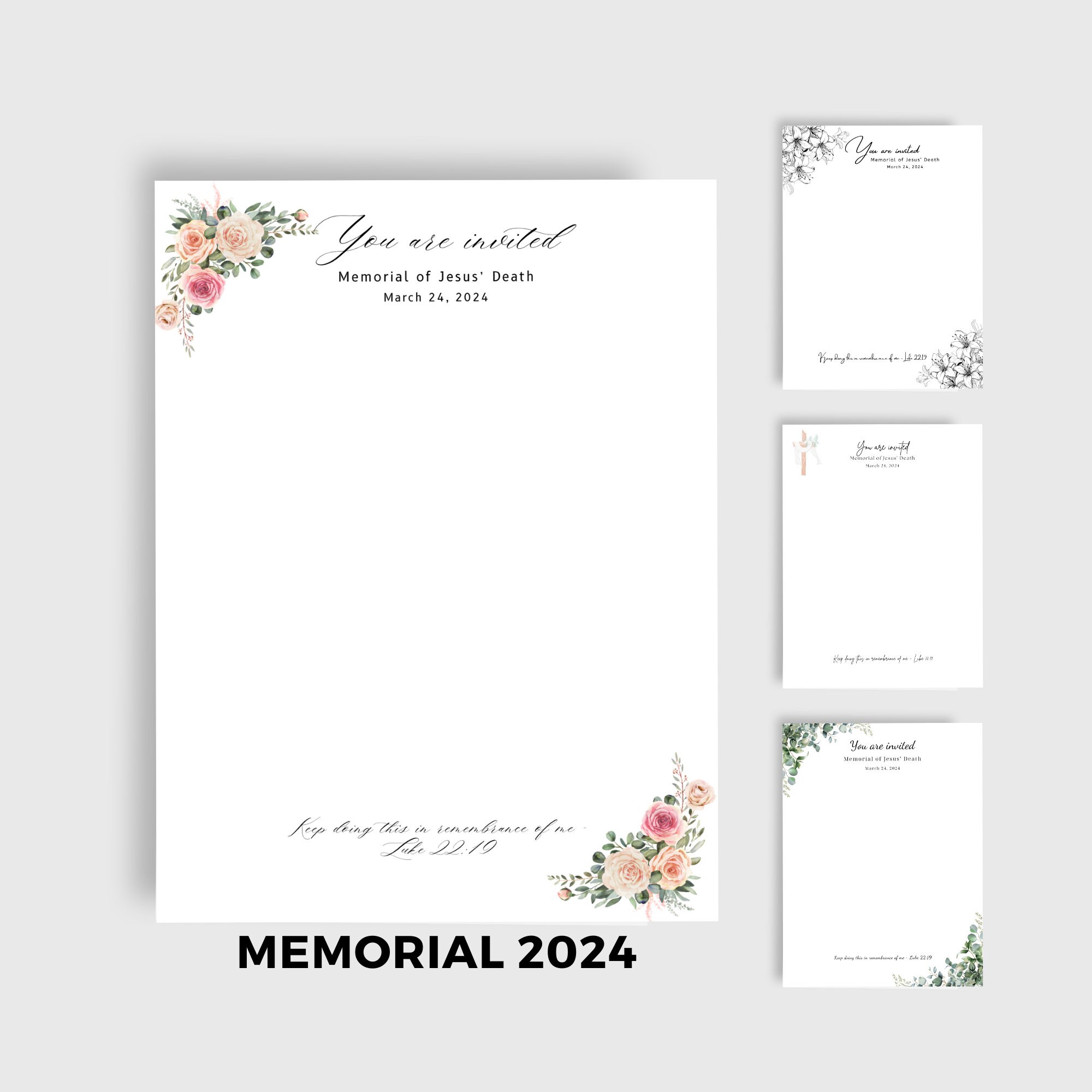 Memorial Invitation Letter, JW Letter Writing Paper, JW Memorial ...