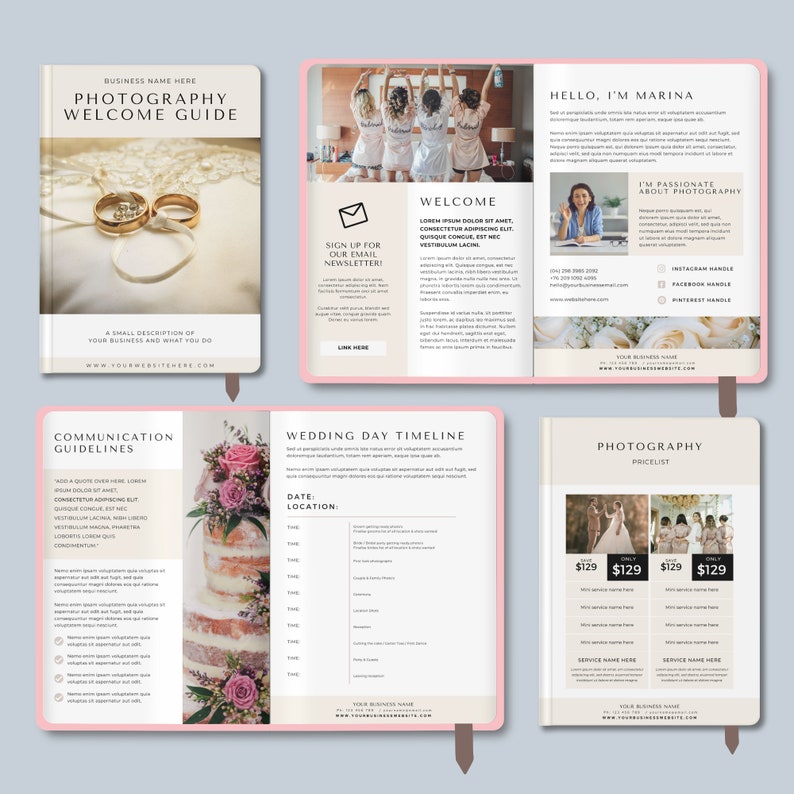 Photography Welcome Guide.pdf Wedding Photography Welcome Guide Canva Template, Pricing (digital ...