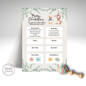 Gender Reveal-uitnodiging babyvoorspellingskaart, waggelen, What the Duck, bewerkbaar, wat wordt de baby, digitale download, afdrukbaar