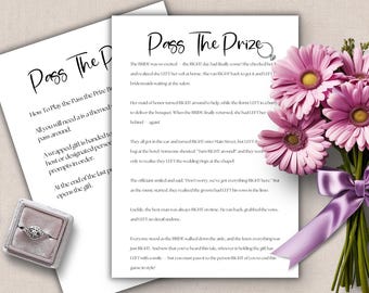 Pass the Prize Bridal Shower Game: Left Right Poem (Printable PDF)
