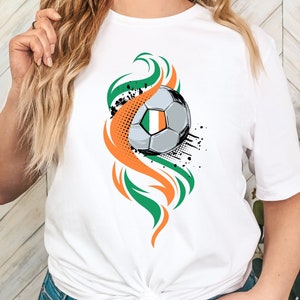Ireland National Colors Soccer Shirt, Gift for Irish Soccer Fan, Republic of Ireland Flag, Soccer Ball, Irish Football Fan, The Emerald Isle