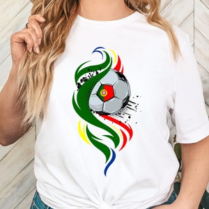 Portugal National Colors Soccer Shirt, Gift for Portuguese Soccer Fan, Portugal Flag T-Shirt, Portuguese Football Fan, Selecção das Quinas