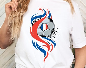 France National Colors Soccer Shirt, Gift for French Soccer Fan, France Flag T-Shirt, French Football Fan, World Champion Tee, Les Bleus
